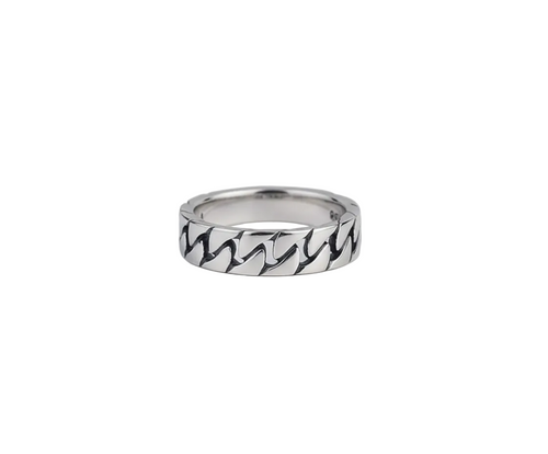 Adjustable Sterling Silver Chain Link Ring